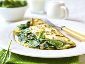 egg white and spinach