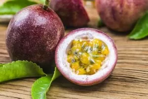 Passion fruit cut open